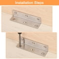 thumbnail image 6 of L Bracket Corner Braces, 20 Set 20x20x80 mm - Stainless Steel 90 Degree Right Angle Bracket with Screws (Silver), 6 of 6