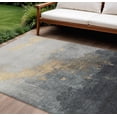 thumbnail image 2 of HomeRoots 623825 9 x 12 ft. Gold & Charcoal Abstract Washable Transitional Indoor & Outdoor Rectangle Area Rug, 2 of 6