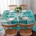 thumbnail image 3 of Summer Coastal Table Cloth Waterproof Tablecloths, Ocean Compass Starfish Shell Conch Blue Green Tablecloth Dining Table Cover for Kitchen Party Tabletop Outdoor, Rectangle Tablecloth 60x84 Inch, 3 of 9
