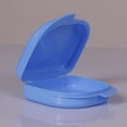 thumbnail image 2 of Qarigey Caja de almacenamiento para dentaduras postizas de PP, 2 piezas, portátil, reutilizable, reemplazo Universal, organizador de protección, cuidado de los oídos Azul Qarigey  CE014776-01, 2 of 6