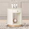 thumbnail image 2 of Michael Amini La Rachelle Round End Table with Marble Top - Champagne Ivory, 2 of 9
