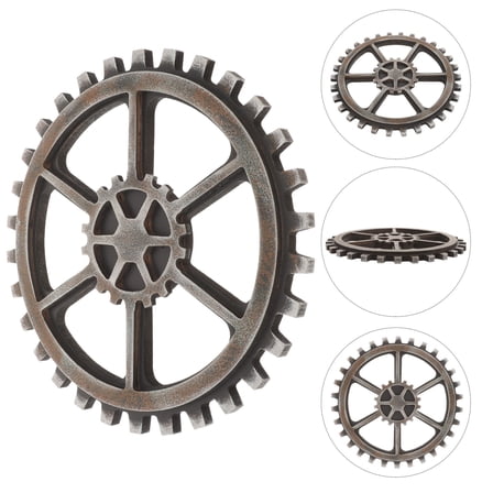 FRCOLOR Gear Wall Decoration Steampunk Wall Decor in Black for Home 1Pcs