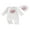White, variant on Hirigin Infant Baby Girl Jumpsuit Clothes Long Sleeve 3D Flower Solid Color Romper + Hat 0 3 6 12 18 Months Cute Outfit Sets