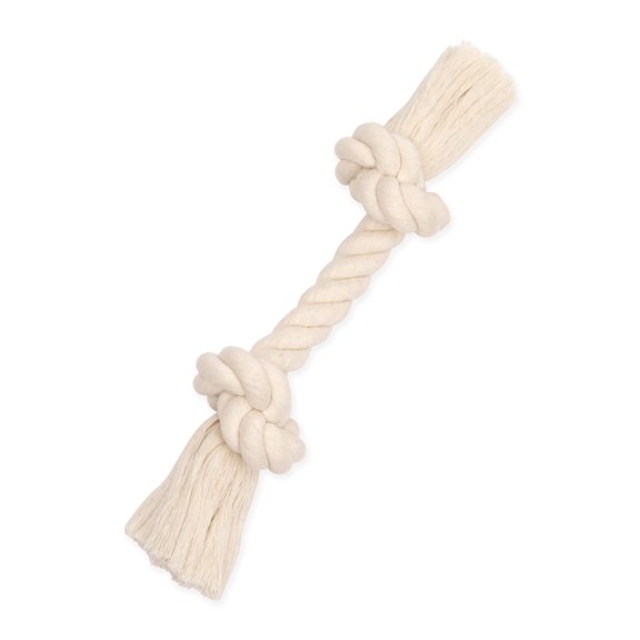 Flossy Chews 100-Percent Cotton White Rope Bone, Medium, 12-Inch