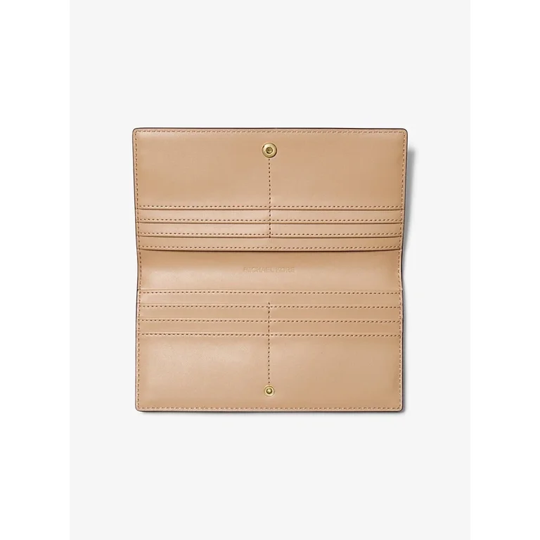 Michael Kors Carson Large Snap Wallet Pale Gold MK Signature