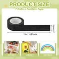 thumbnail image 2 of Uxcell Masking Tape, Color Code Labeling Painters Tape for Arts Crafts Wall Painting Science Lab Organizing Black 1 Inch x 14 Yards, 2 of 7
