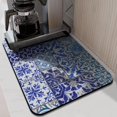 thumbnail image 3 of Washable Rubber Boho Style Vintage Floral Dish Drying Mats for Kitchen Counter Home Large Coffee Bar Pad Accessories and Decor for Utensils Stemware 18''x24'', 3 of 3