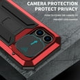 thumbnail image 3 of Feishell Cover for iPhone 13 Pro Case Heavy Dustproof Shockproof Dropproof Military Grade Rugged Durable Aluminum Metal Case with Kickstand Screen Protector, Red, 3 of 7