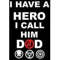 thumbnail image 2 of Boy's Marvel Avengers I Have a Hero I Call Him Dad  Graphic Tee Black X Large, 2 of 5