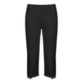 thumbnail image 5 of TtopsQueen Women Cropped Skinny Pants, Elastic High Waist Slim Fit Capri Trousers with Hollow Lace Scalloped Hem, Stretchy Daily Casual Bottoms with Pockets Black,XXL, 5 of 5