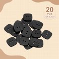 thumbnail image 3 of Uxcell 20 piezas de botón de costura de 25 mm (1") 2 agujeros botón cuadrado de resina accesorios de reemplazo para ropa manualidades decoración, negro, 3 of 7