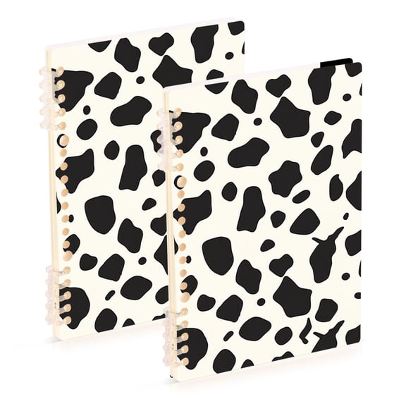 Cow Spots Notebook Detachable Coil Notebook Diary Plan Book A5 Size 60 Pages 1 Pack