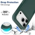 thumbnail image 3 of ELEHOLD Case for iPhone 17 Pro Max, Shockproof Dual Layer Case Hybrid Cover, Non-Slip Grip,Darkgreen, 3 of 6