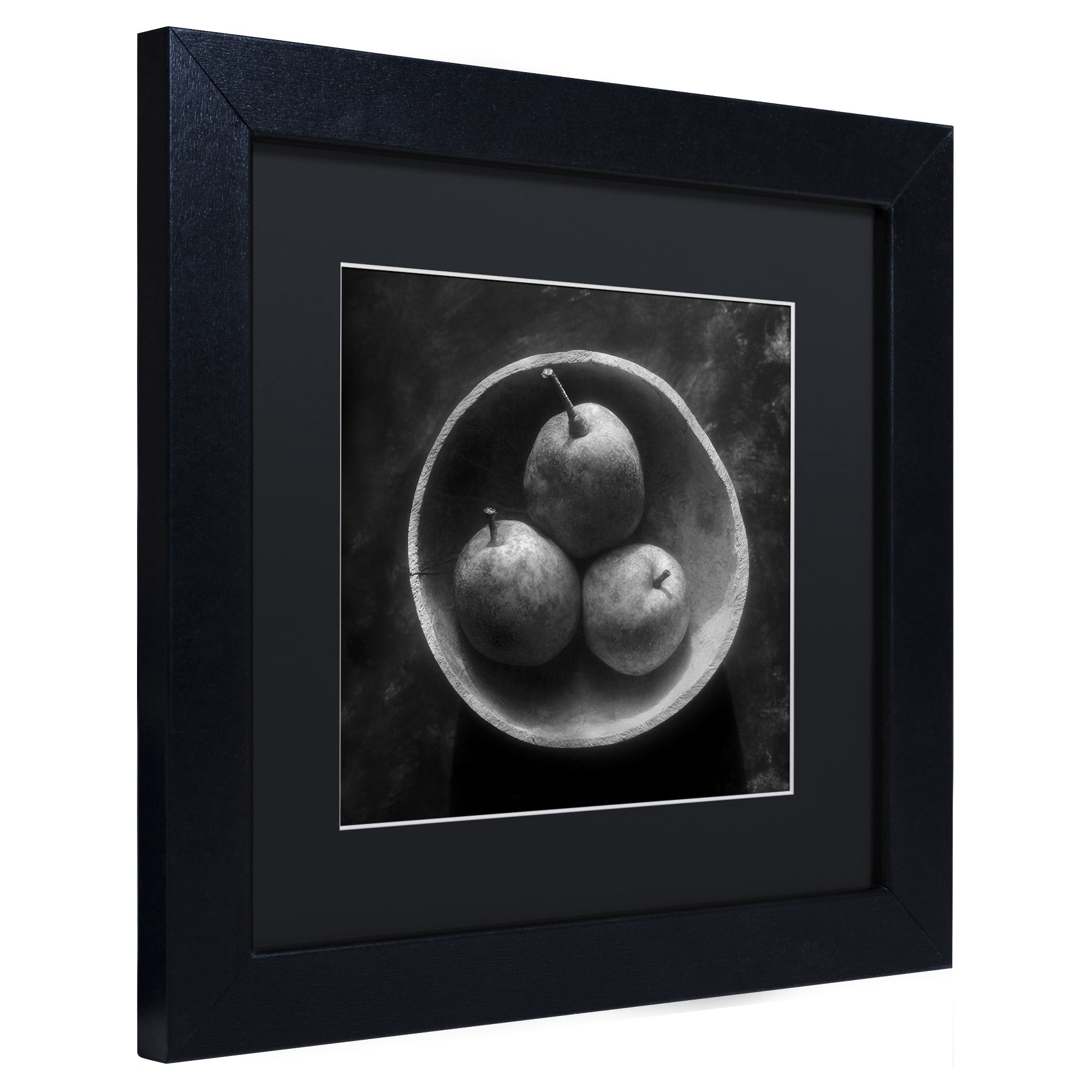 Trademark Fine Art "Circulo de Peras" Canvas Art by Moises Levy Black Matte, Black Frame