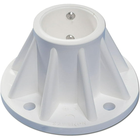 Bilot 3 inch white surface-mount base for 1.9 inch OD swimming pool ladders SB-3-W