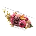 thumbnail image 6 of Vivid No Wither Hair Comb Non-slip Density Teeth Artificial Flower Leaves Decor Hair Stick Hair Accessories, 6 of 8