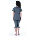 thumbnail image 2 of Moomaya Ensemble de Nuit pour Femmes Capri en Coton Vêtements de Nuit 2 Pcs Chemises de Nuit, 2 of 6