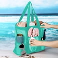 thumbnail image 4 of Weloille Mesh Beach Tote Bag 1 Piece, Large Capacity Lightweight Portable, Breathable Quick Dry Sturdy Handle, Multipurpose Storage Bag for Beach Toy Swimming Toiletries Travel Picnic, 4 of 6