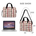 thumbnail image 3 of FORMRS 16" Laptop Bag Carrying Sleeve Case with Handle Travel Shoulder Briefcase, Red Tartan, 3 of 8