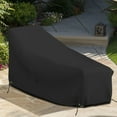 thumbnail image 5 of COVERS&ALL Chaise Lounge Cover, Chair Couch Sofa Protector, Patio Pool Garden Lawn Furniture, with Air Vents & Drawstrings, 12 Oz Waterproof, UV & Weather Resistant (82" W x 57" D x 32" H, Black), 5 of 7