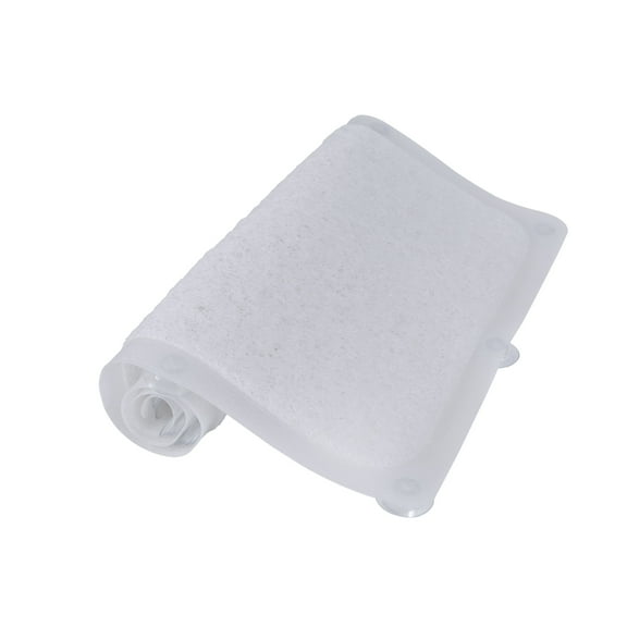 Kenney® Inside the Shower Vinyl Loofah Bath Mat with Suction Cups, 29" L x 17" W, Clear Frosted