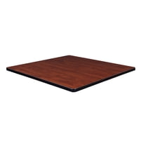 36" Square Laminate Table Top- Cherry/ Maple