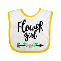 Inktastic Flower Girl with Arrow and Flowers Girls Baby Bib
