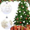 thumbnail image 1 of Christmas Decorations Outdoor Hangs Flocked Christmas Tree Tabletop Festive Decor For Home Window Display & Holiday Atmosphere Window Display, 1 of 9