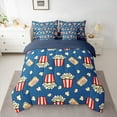 thumbnail image 2 of Feelyou Kawaii Movie Popcorn Bedding Comforter Set 7-Piece, Yummy Food King Bedding Sets, Teens Boys Girls Kids Reversible Bed Sheets, Ultra Soft Home Decor, 2 of 7