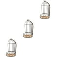 thumbnail image 4 of 3pcs Iron Metal Bird Cage Decoration Hanging Flower Holder Desktop Adornment, 4 of 6