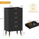 thumbnail image 2 of Moderno 5 - cajón fluted cómoda, 57 pulgadas de anchura wood chest of cajones para dormitorio y sala de estar almacenamiento, 2 of 8