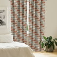 thumbnail image 2 of Ambesonne Cars Curtains, Vintage Sports Vehicle, Pair of 28"x84", Tan Orange, 2 of 5