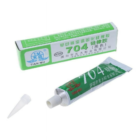TONKBEEY Silicone Industrial Adhesive 704 RTV Silicone Rubber Black Glue 45g