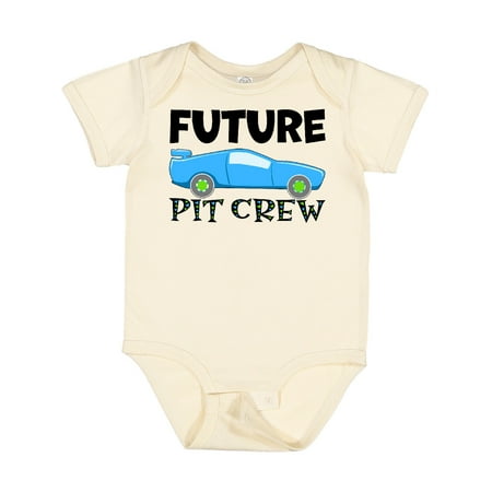 

Inktastic Future Pit Crew Blue Race Car Gift Baby Boy or Baby Girl Bodysuit