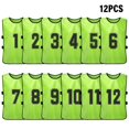 thumbnail image 2 of Tignapoo 12-Pack Adult Reversible Team Vests with Numbers 1-12 in Neon Green - Lightweight and Breathable Sports Jerseys for Football, Basketball, and More, 2 of 6