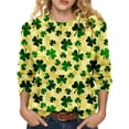 thumbnail image 5 of St Patricks Day Sweater Women Long Sleeve Crewneck Irish Oversized Pullover Plus Size Sweater, 5 of 8