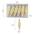 thumbnail image 3 of Hadanceo 12Pcs Christmas Decorations Painted Pointed Spiral Thread Pendant with Lanyard Vibrant Color Xmas Tree Ornaments Champaign Gold 12pcs, 3 of 8