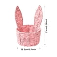 thumbnail image 2 of Bookk Easter With Handle Easter Rabbit Vine Weaving Picnic With Rabbit Ears Wicker Easter Egg Candy Suitable For Egg Party Easter, 2 of 5