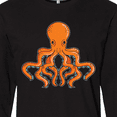thumbnail image 4 of Inktastic Orange Octopus Long Sleeve T-Shirt, 4 of 5