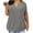 Gray, variant on Uaswgudfs Women's Plus-Size Casual V-Neck Short Sleeve Blouse - Slit Detail & Lightweight Fabric for Trendy Summer Tops Comfort