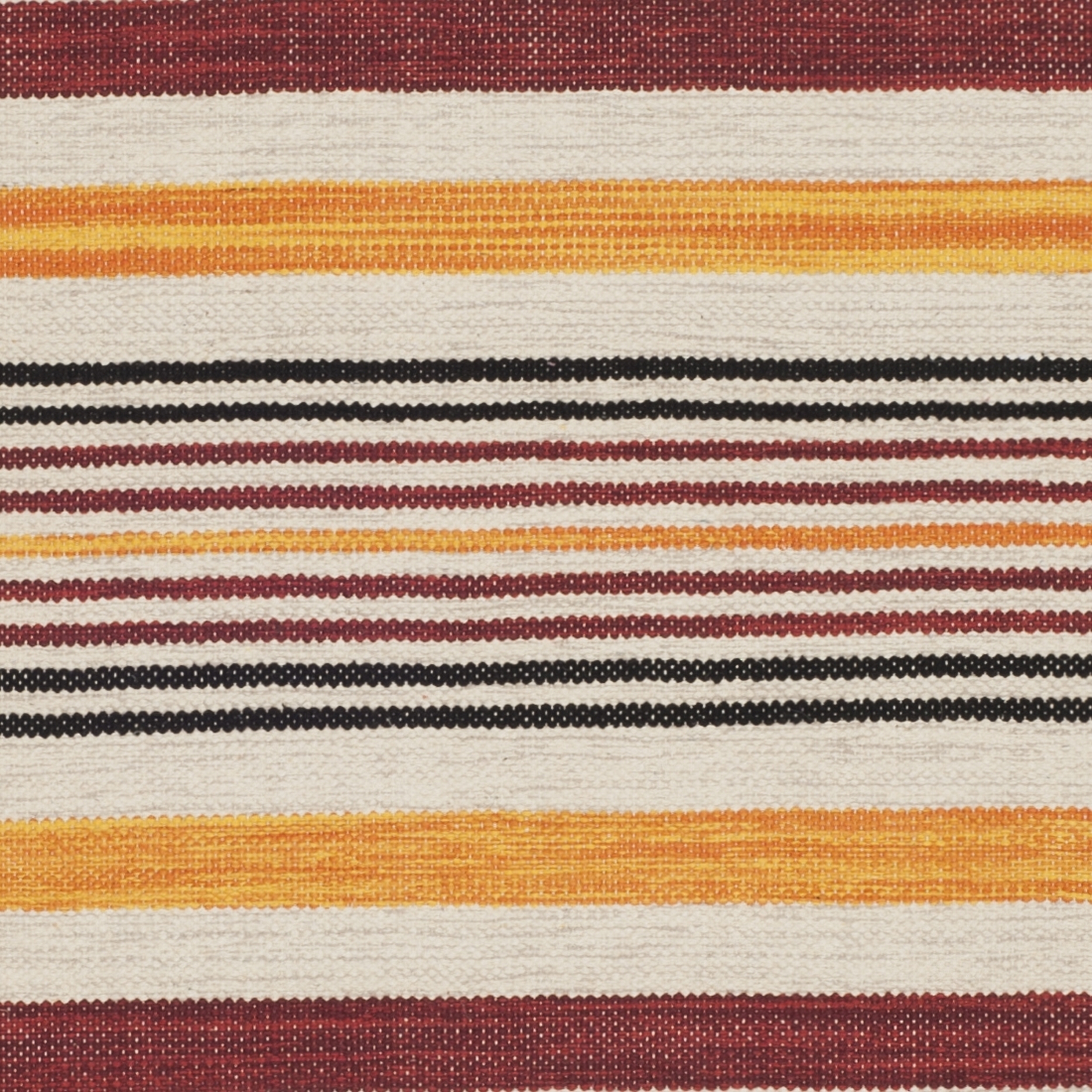 SAFAVIEH Montauk Crawford Striped Soft Braided Cotton Runner Rug, Red/Multi, 2'6" x 6'