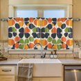 thumbnail image 2 of Yayeee Kitchen Curtains Tier Set of 2 Light Filtering 57"x24" Over Sink Window Panels, Black Clover Pattern, 2 of 7