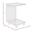 thumbnail image 7 of Bowery Hill Modern Acrylic Plastic Snack Table in Pink/Clear, 7 of 7