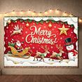 thumbnail image 6 of Decorative Design Merry Christmas Polyester Material Party Backdrop Festive Decoration With Santa For Holiday Celebration Indoor Decoration Christmas Party, 6 of 9