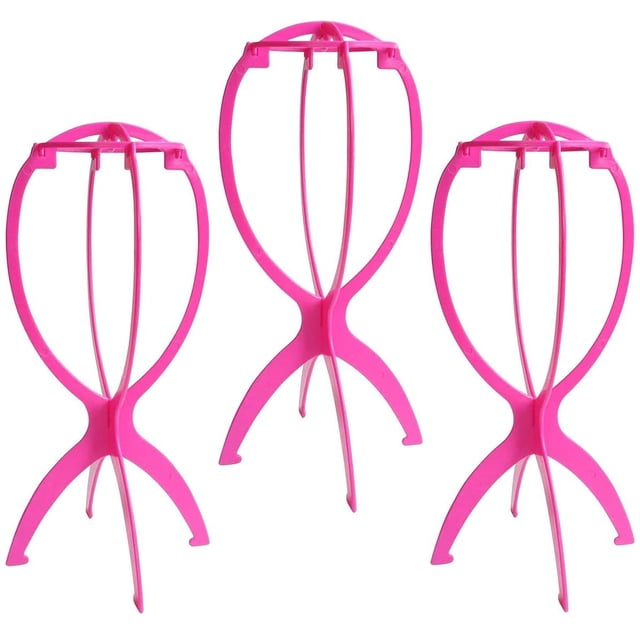 Soporte para pelucas, soporte portátil para cabeza de peluca para mujeres, paquete de 3
