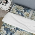 thumbnail image 4 of Designart "Serene Peony Damask I" Blue Floral Bedding Covert Set - Cottage Bed Set With 2 Shams, 4 of 5