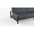 Mainstays Metal Arm Futon, Black Metal Frame with Grey Mattress