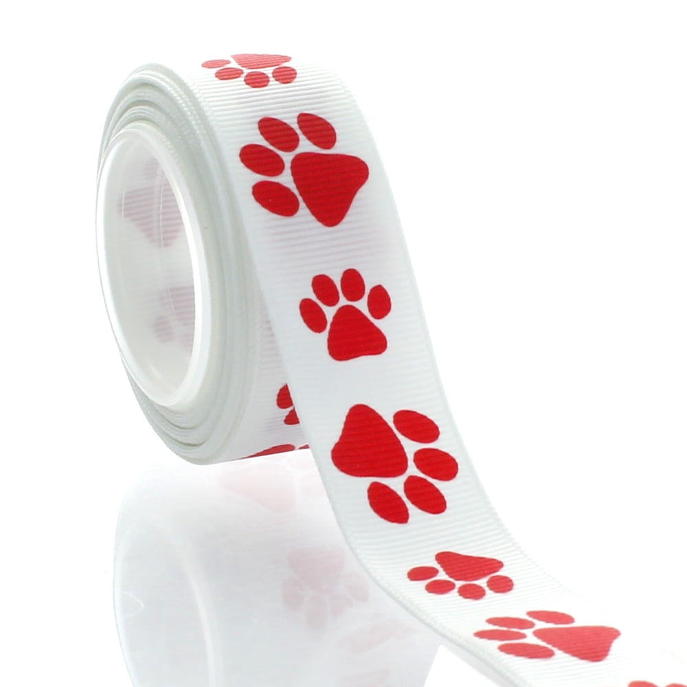 5/8 x 7yd. Grosgrain Paw Print Ribbon by Celebrate It™