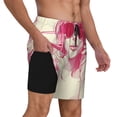 thumbnail image 2 of Balery Ace Of Diamonds Lady Mens Swim Trunks Swim Shorts for Men Quick Dry Inseam Beach Shorts with Compression Liner Pocket-XX-Large, 2 of 9
