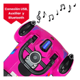 thumbnail image 4 of Montable Eléctrico The Baby Shop - go kart electrico, control remoto, 12v, luz, sonido, bluetooth Rosa -, 4 of 8